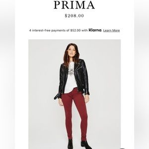 Adriano Goldschmied ‘The Prima’ Cigarette Leg Jean, Dark Sangria, 30R